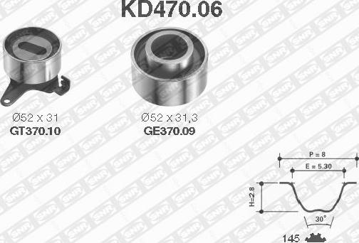 SNR KD470.06 - Комплект зубчатого ремня ГРМ unicars.by