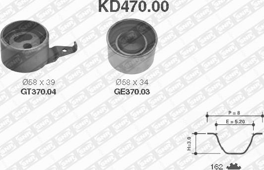 SNR KD470.00 - Комплект зубчатого ремня ГРМ unicars.by