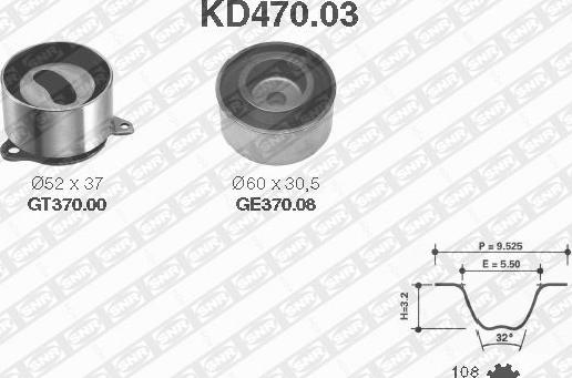 SNR KD470.03 - Комплект зубчатого ремня ГРМ unicars.by