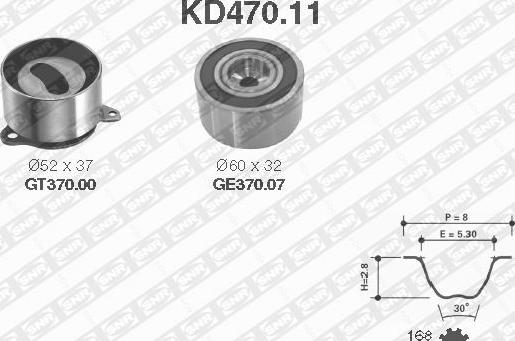 SNR KD470.11 - Комплект зубчатого ремня ГРМ unicars.by