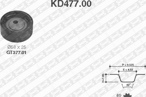 SNR KD477.00 - Комплект зубчатого ремня ГРМ unicars.by