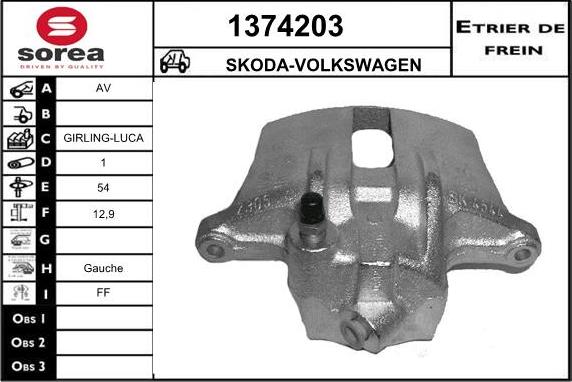 SNRA 1374203 - Тормозной суппорт unicars.by