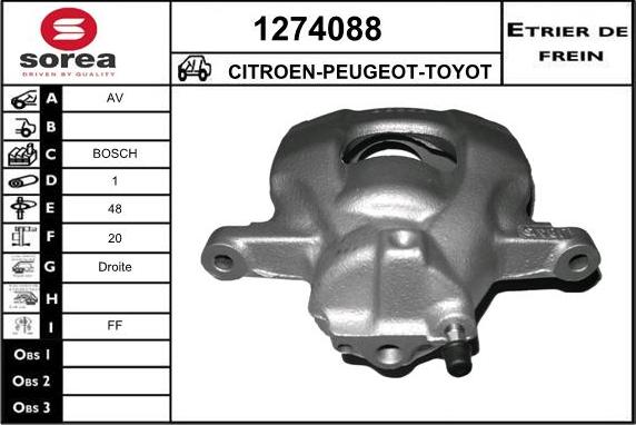 SNRA 1274088 - Тормозной суппорт unicars.by