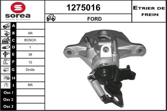 SNRA 1275016 - Тормозной суппорт unicars.by