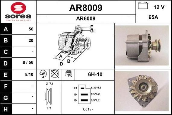 SNRA AR8009 - Генератор unicars.by