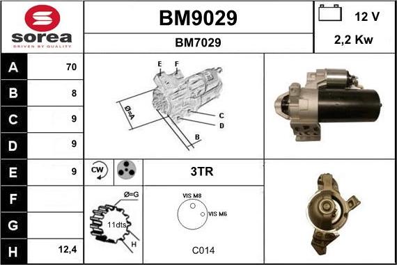 SNRA BM9029 - Стартер unicars.by