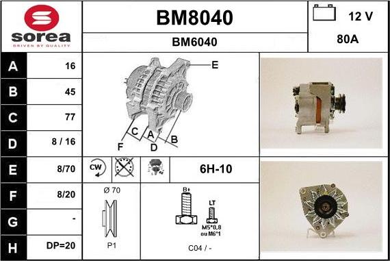 SNRA BM8040 - Генератор unicars.by