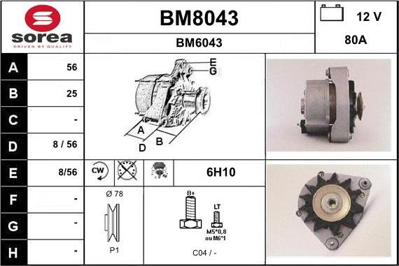 SNRA BM8043 - Генератор unicars.by