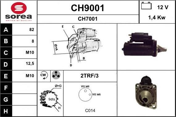 SNRA CH9001 - Стартер unicars.by