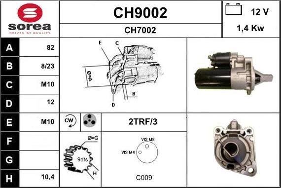 SNRA CH9002 - Стартер unicars.by