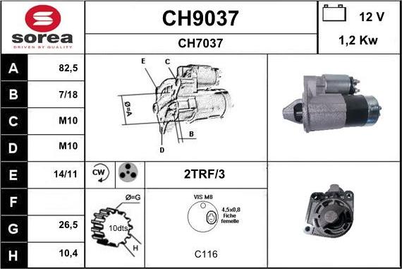 SNRA CH9037 - Стартер unicars.by