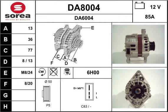 SNRA DA8004 - Генератор unicars.by