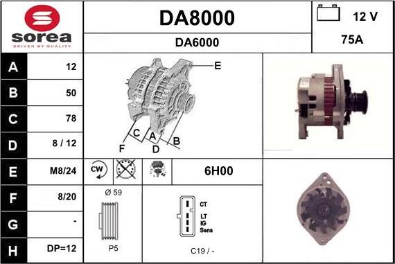 SNRA DA8000 - Генератор unicars.by