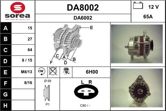 SNRA DA8002 - Генератор unicars.by