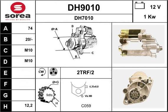 SNRA DH9010 - Стартер unicars.by