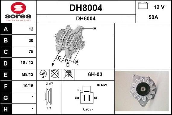 SNRA DH8004 - Генератор unicars.by