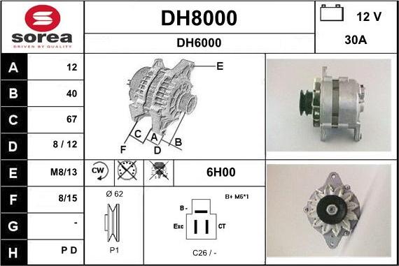 SNRA DH8000 - Генератор unicars.by