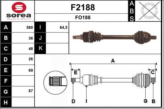 SNRA F2188 - Приводной вал unicars.by