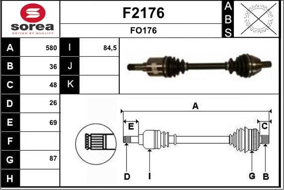 SNRA F2176 - Приводной вал unicars.by