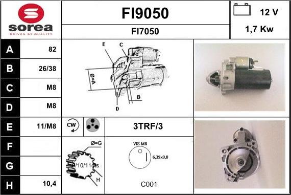 SNRA FI9050 - Стартер unicars.by