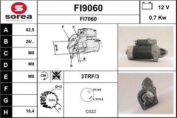 SNRA FI9060 - Стартер unicars.by