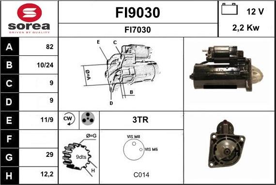 SNRA FI9030 - Стартер unicars.by