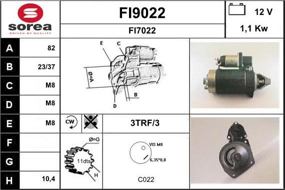 SNRA FI9022 - Стартер unicars.by