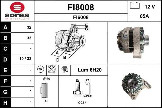 SNRA FI8008 - Генератор unicars.by