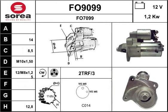 SNRA FO9099 - Стартер unicars.by