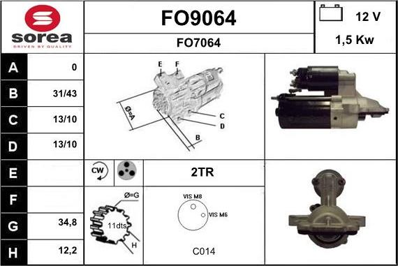 SNRA FO9064 - Стартер unicars.by