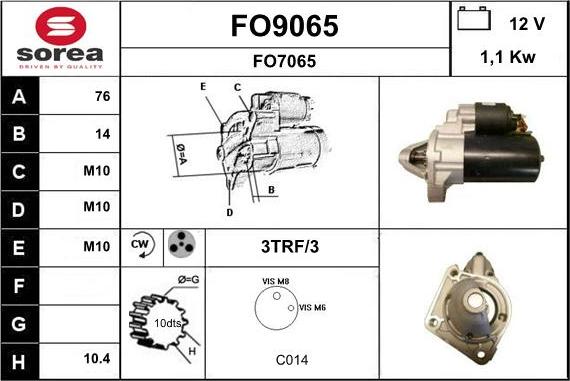 SNRA FO9065 - Стартер unicars.by