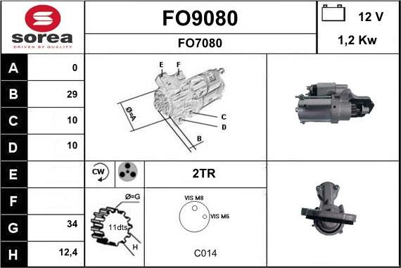 SNRA FO9080 - Стартер unicars.by