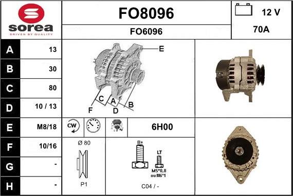 SNRA FO8096 - Генератор unicars.by