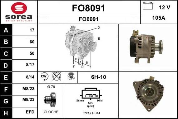 SNRA FO8091 - Генератор unicars.by