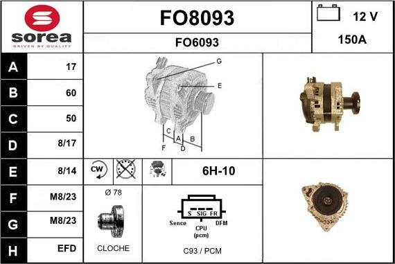 SNRA FO8093 - Генератор unicars.by