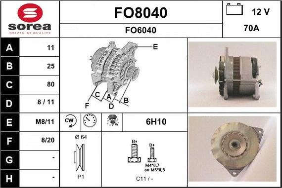 SNRA FO8040 - Генератор unicars.by