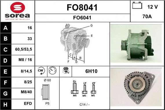 SNRA FO8041 - Генератор unicars.by