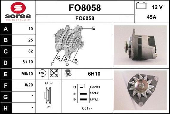 SNRA FO8058 - Генератор unicars.by