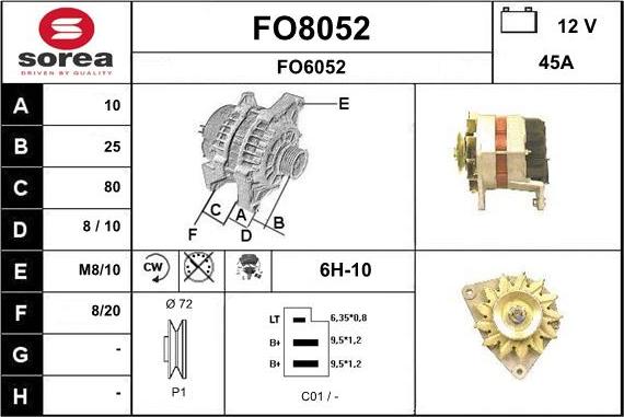 SNRA FO8052 - Генератор unicars.by