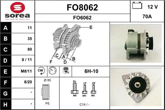 SNRA FO8062 - Генератор unicars.by