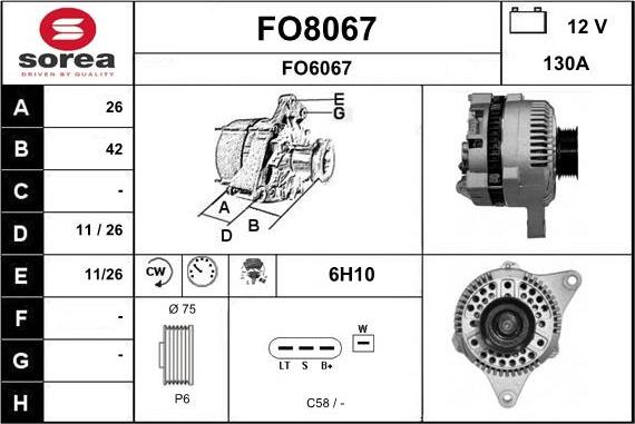 SNRA FO8067 - Генератор unicars.by