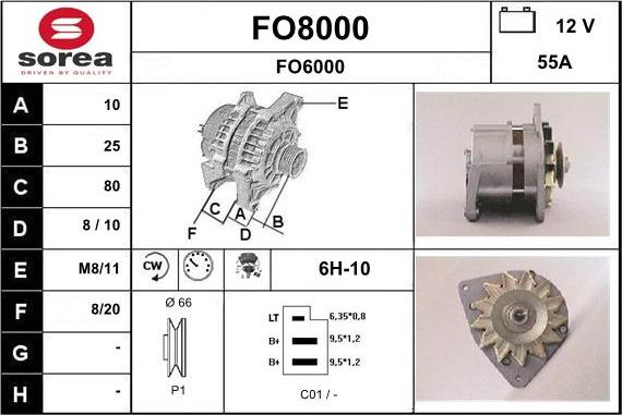 SNRA FO8000 - Генератор unicars.by