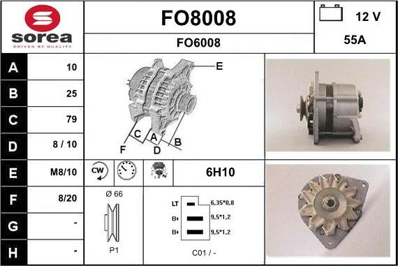 SNRA FO8008 - Генератор unicars.by