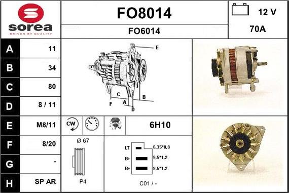 SNRA FO8014 - Генератор unicars.by