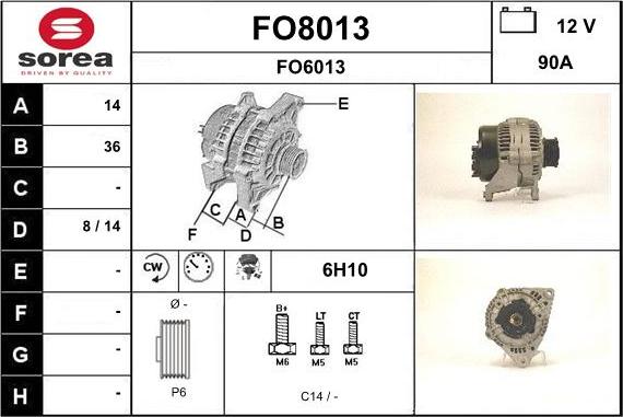 SNRA FO8013 - Генератор unicars.by