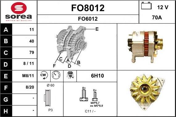 SNRA FO8012 - Генератор unicars.by