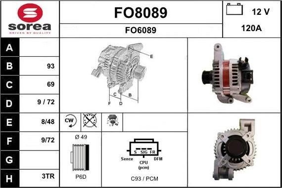 SNRA FO8089 - Генератор unicars.by