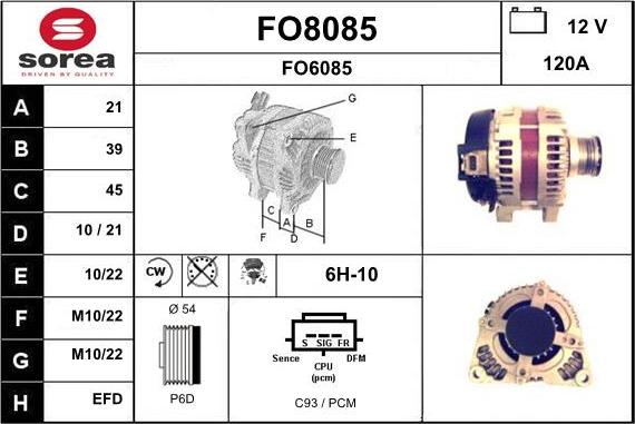 SNRA FO8085 - Генератор unicars.by