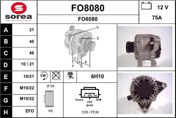 SNRA FO8080 - Генератор unicars.by