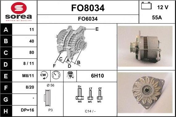 SNRA FO8034 - Генератор unicars.by